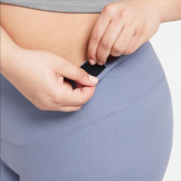 NWT Nike One Plus Size 3/4 Cropped Length Athletic Workout Legging Slate 1X - Picture 4 of 5